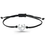 Bransoletka na sznurku z koń z cyrkoniami