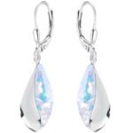 Kolczyki srebrne z opalem na angielskim zapięciu