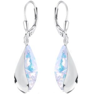 Kolczyki srebrne z opalem na angielskim zapięciu